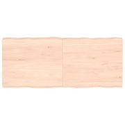 bordplade 140x60x(2-6)cm naturlig kant ubehandlet massivt træ