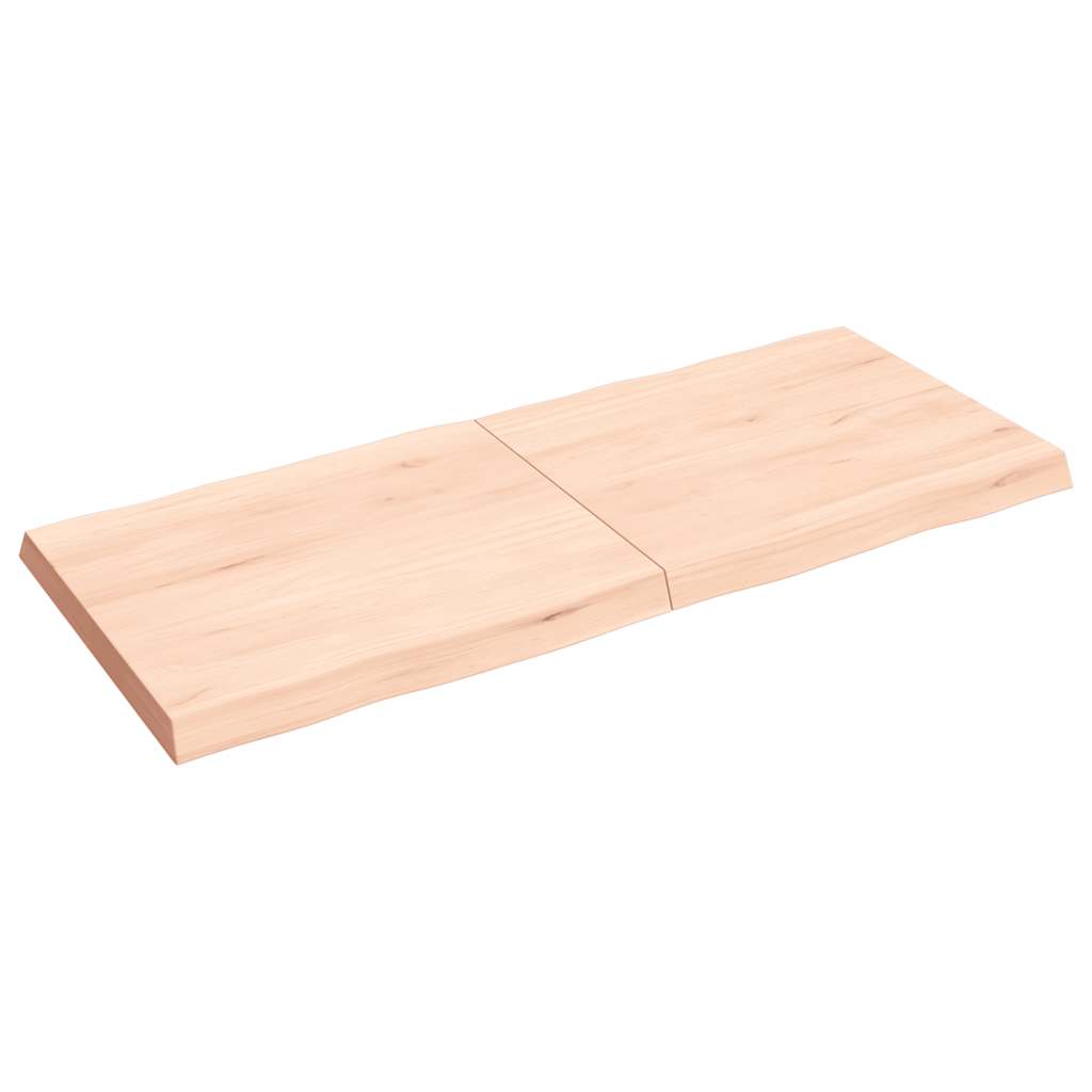 bordplade 140x60x(2-6)cm naturlig kant ubehandlet massivt træ