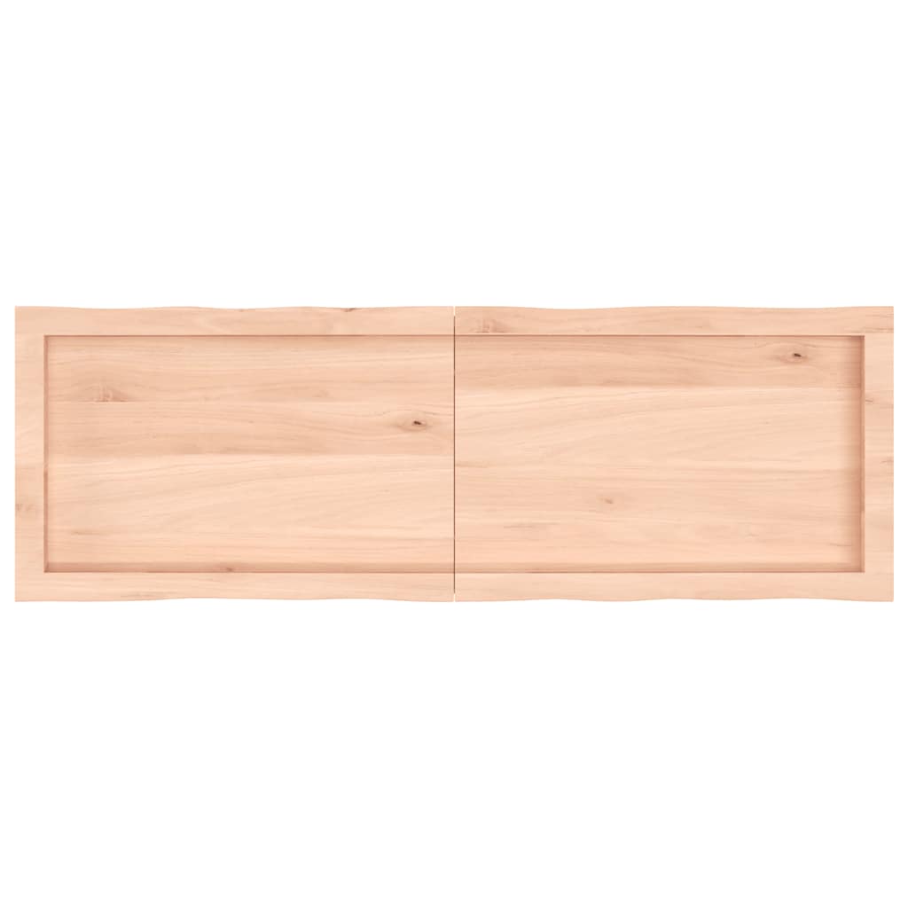 bordplade 140x60x(2-6)cm naturlig kant ubehandlet massivt træ