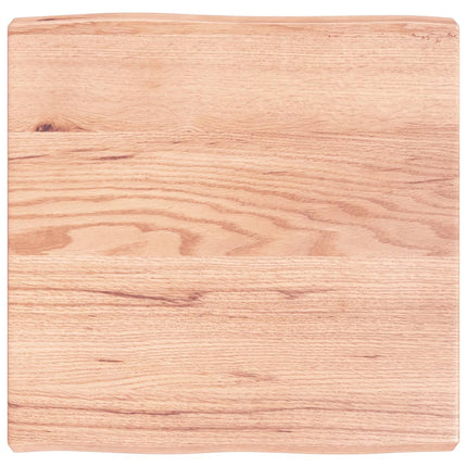 bordplade 60x60x(2-6) cm naturlig kant behandlet træ lysebrun