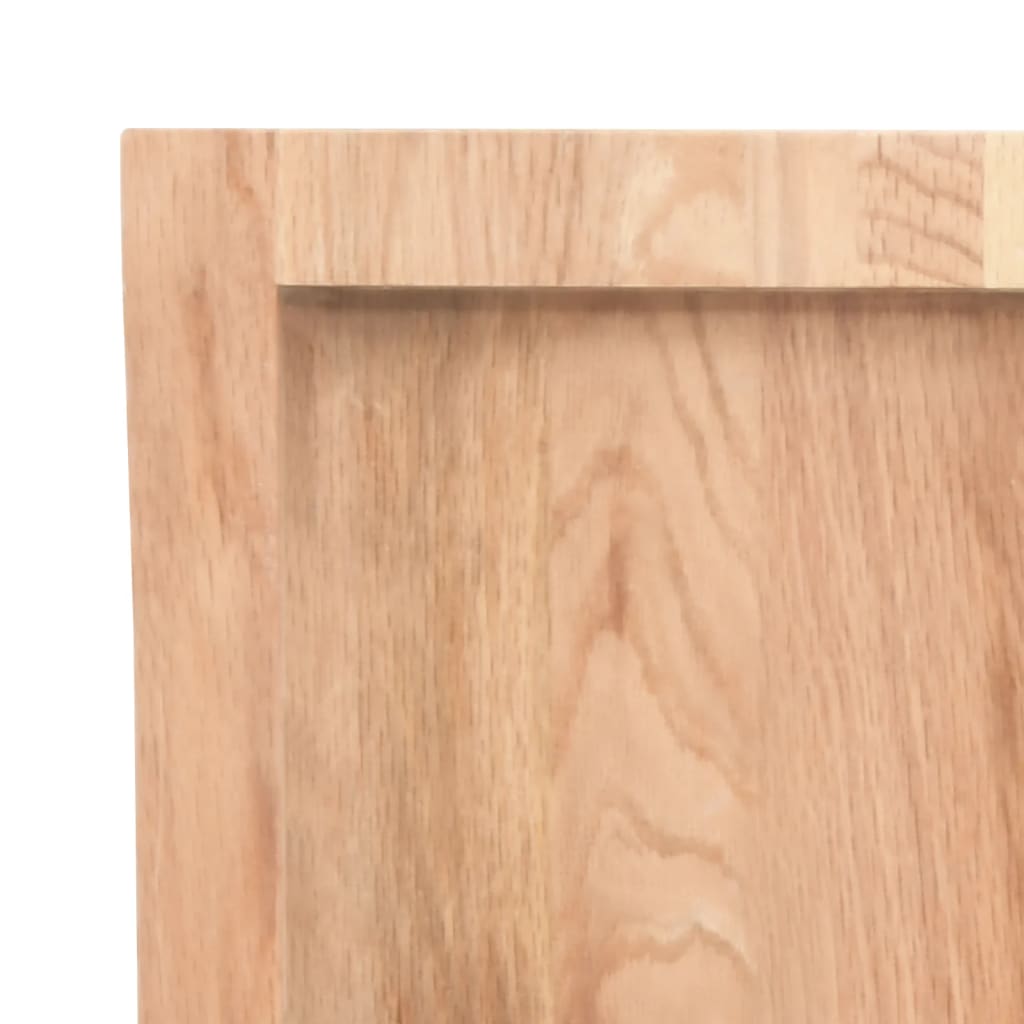 bordplade 100x40x(2-6) cm naturlig kant behandlet træ lysebrun