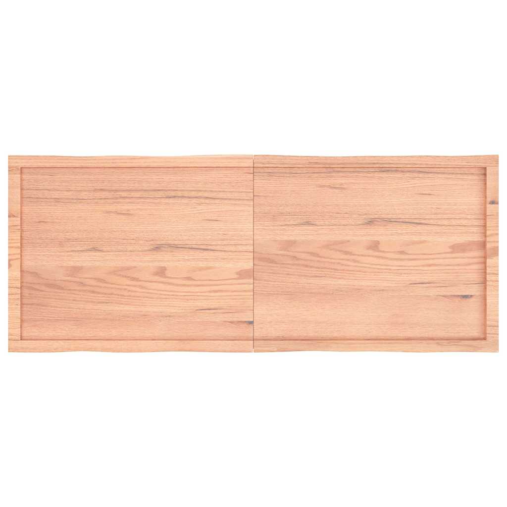 bordplade 160x60x(2-4) cm naturlig kant behandlet træ lysebrun