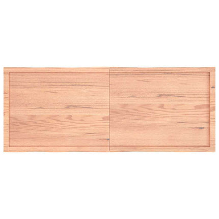 bordplade 160x60x(2-4) cm naturlig kant behandlet træ lysebrun