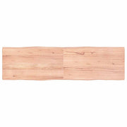 bordplade 180x50x(2-4) cm naturlig kant behandlet træ lysebrun