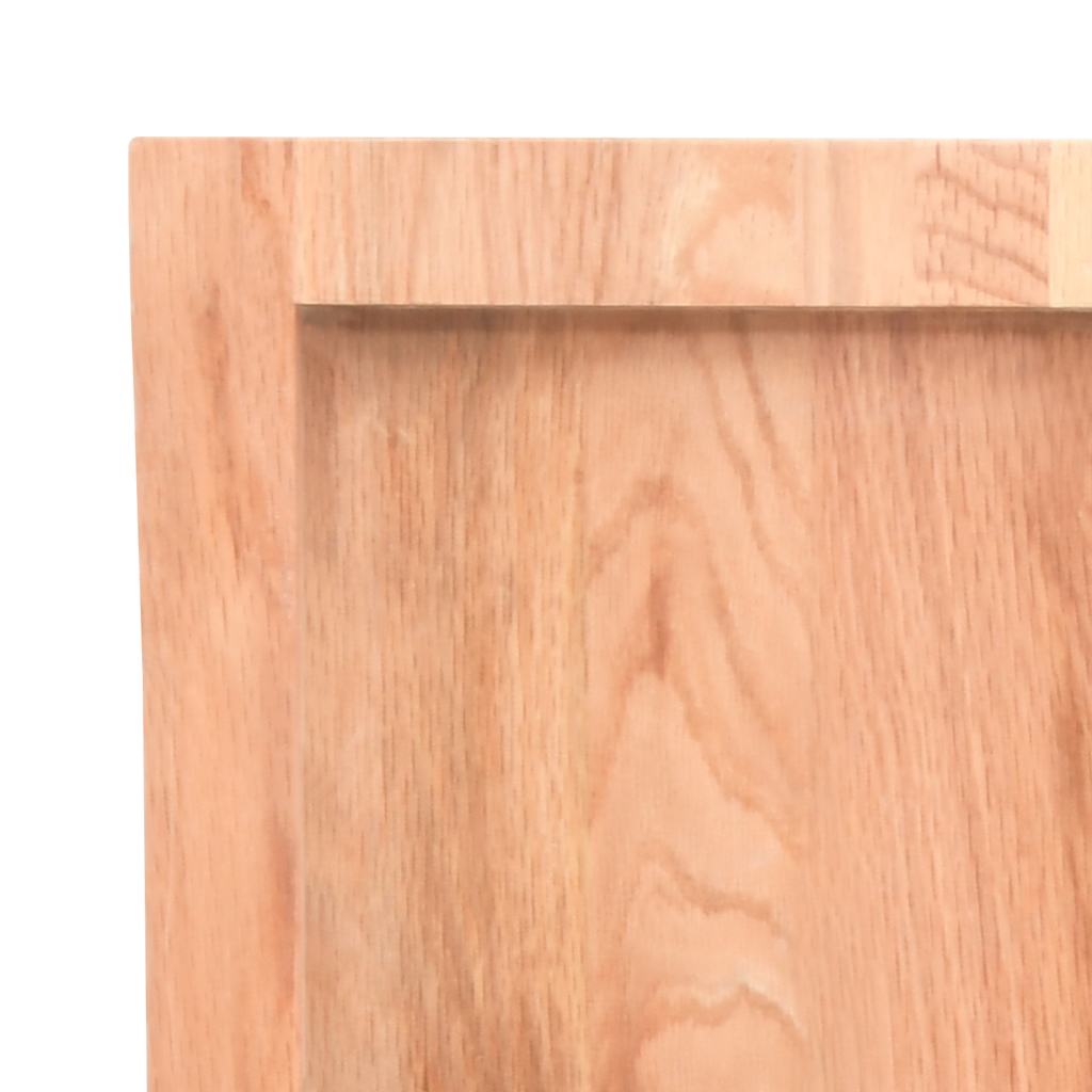 bordplade 180x50x(2-4) cm naturlig kant behandlet træ lysebrun