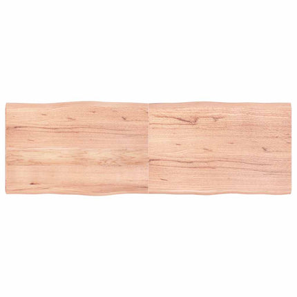bordplade 180x60x(2-4) cm naturlig kant behandlet træ lysebrun