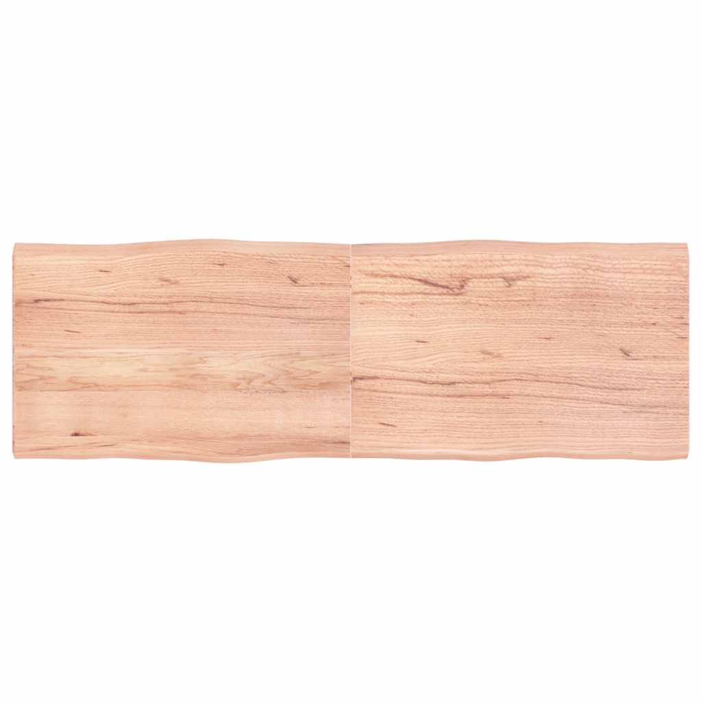 vidaXL bordplade 180x60x(2-4) cm naturlig kant behandlet træ lysebrun