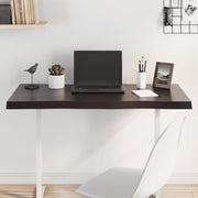 bordplade 100x40x(2-4) cm naturlig kant behandlet træ mørkebrun