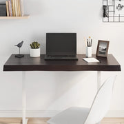 bordplade 100x60x(2-6) cm naturlig kant behandlet træ mørkebrun