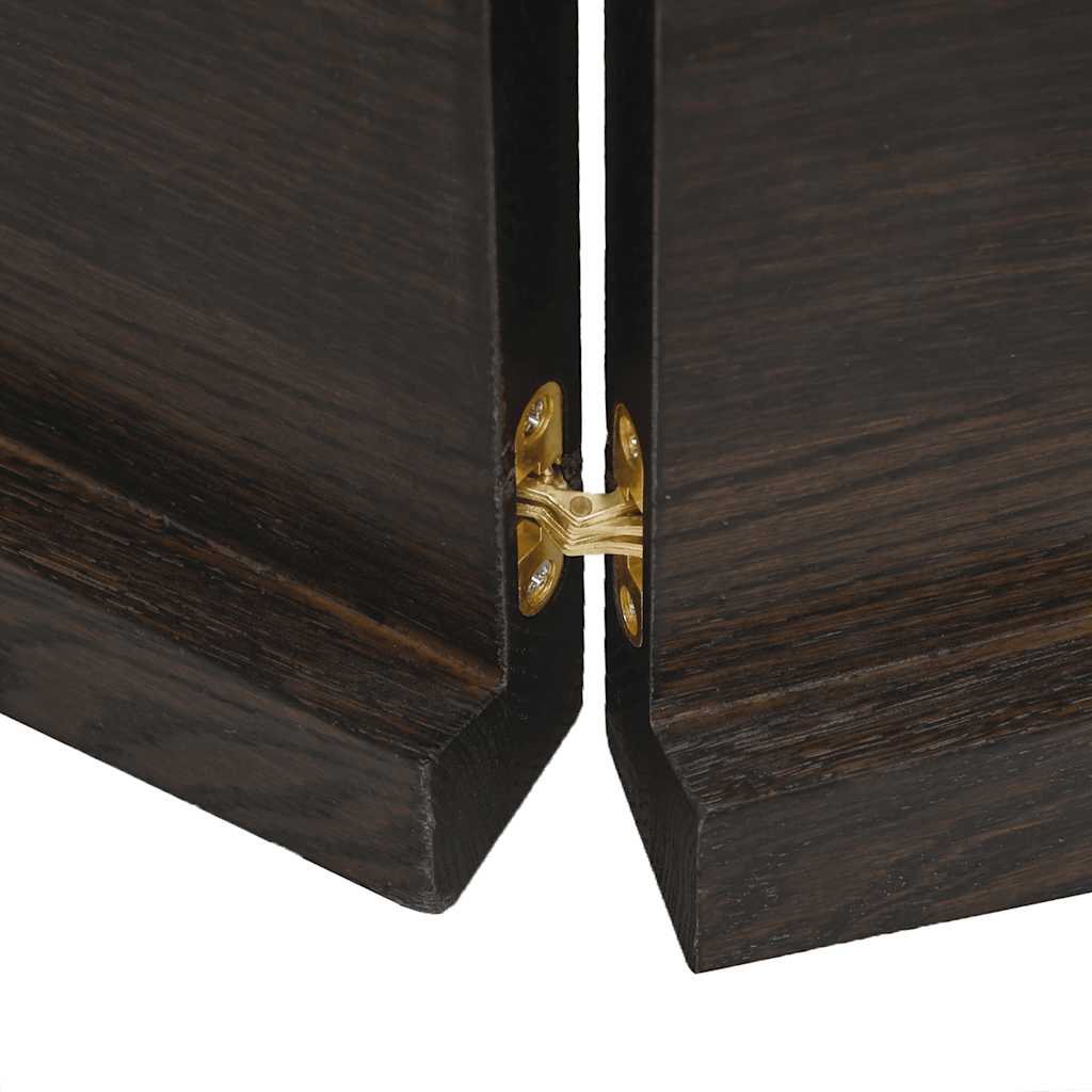 bordplade 140x40x(2-4) cm naturlig kant behandlet træ mørkebrun