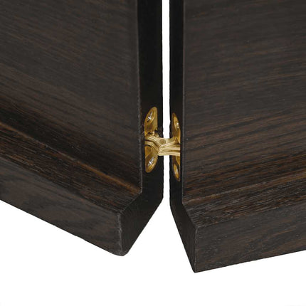bordplade 140x40x(2-4) cm naturlig kant behandlet træ mørkebrun