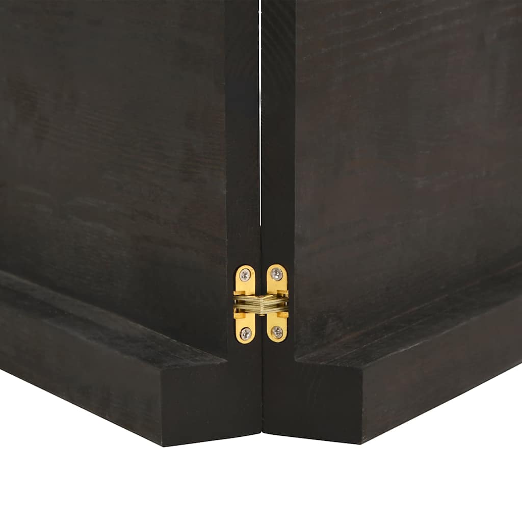 bordplade 160x50x(2-6) cm naturlig kant behandlet træ mørkebrun