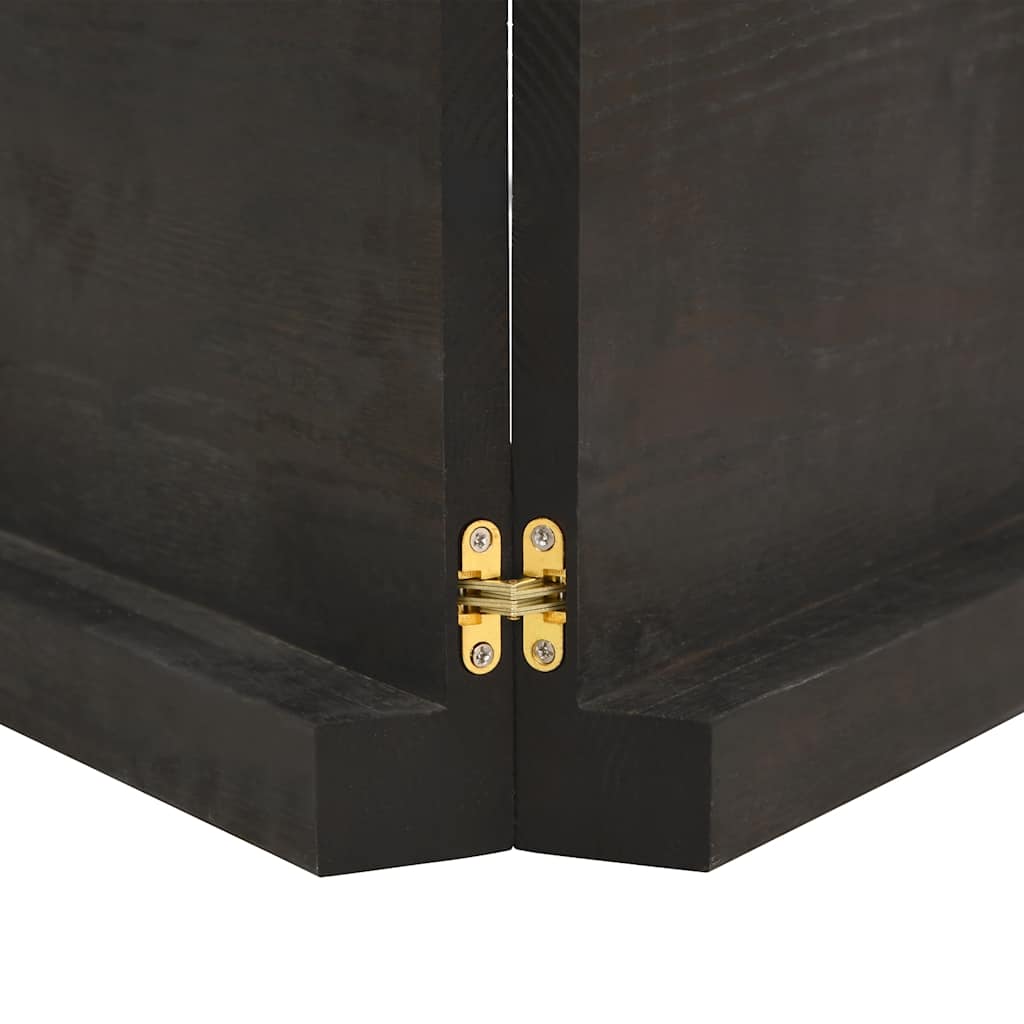 bordplade 160x60x(2-6) cm naturlig kant behandlet træ mørkebrun