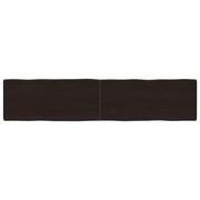 bordplade 180x40x(2-6) cm naturlig kant behandlet træ mørkebrun