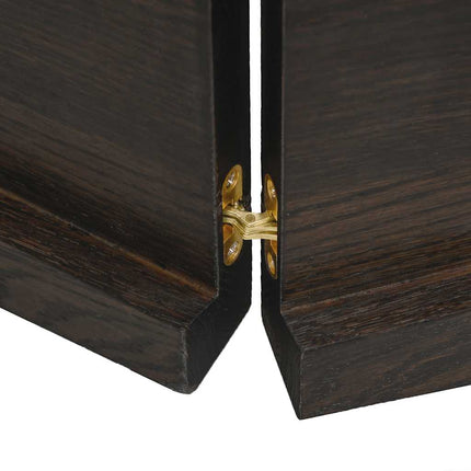bordplade 180x50x(2-4) cm naturlig kant behandlet træ mørkebrun