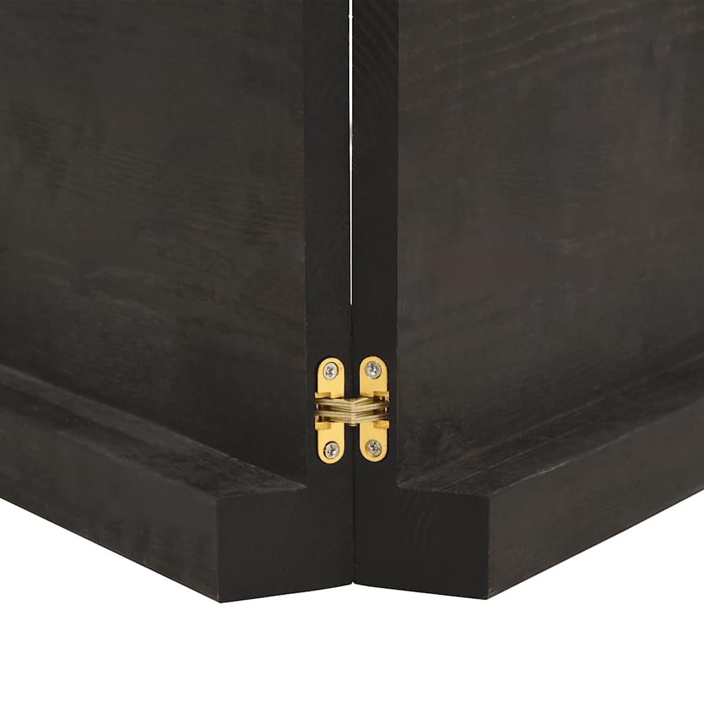 bordplade 180x50x(2-6) cm naturlig kant behandlet træ mørkebrun
