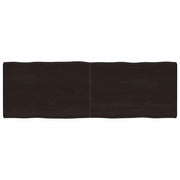 bordplade 180x60x(2-6) cm naturlig kant behandlet træ mørkebrun