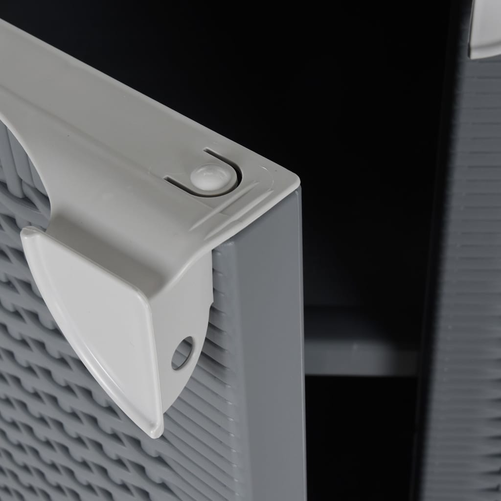 opbevaringsskab til haven 65x45x88 cm polyrattan grå