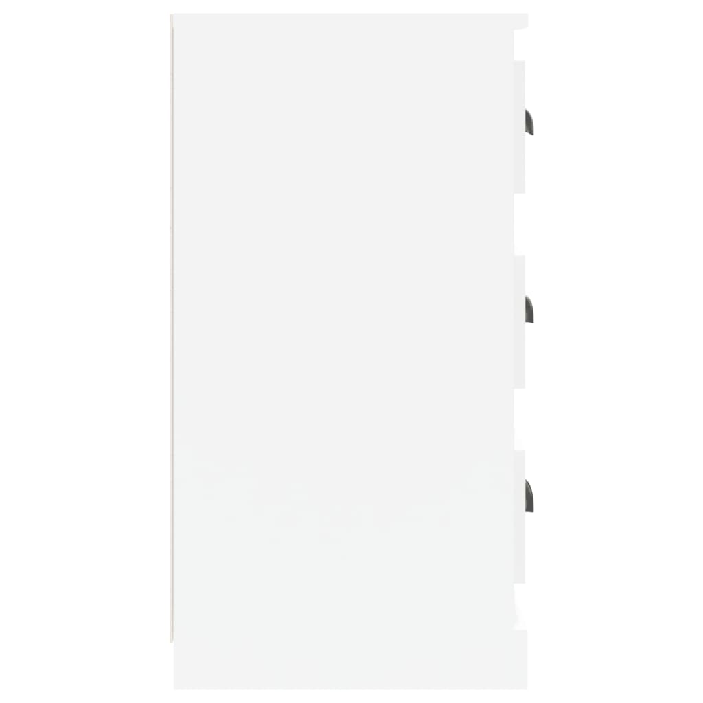 skænke 2 stk. konstrueret træ hvid højglans