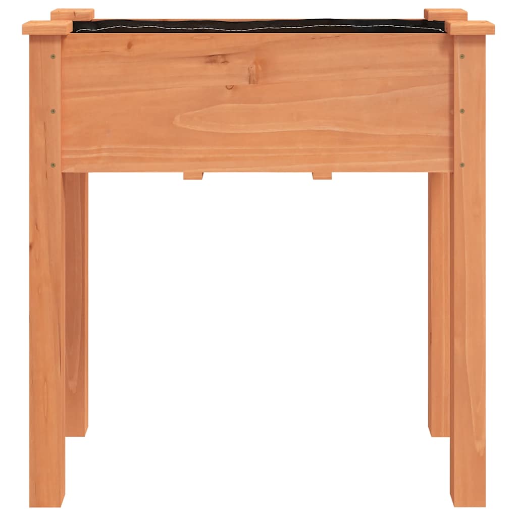 plantekasse med foring 71x37x76 cm massivt fyrretræ brun