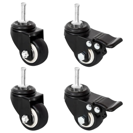 hjul til plantekasse 4 stk. 8x3,5x8 cm jern sort