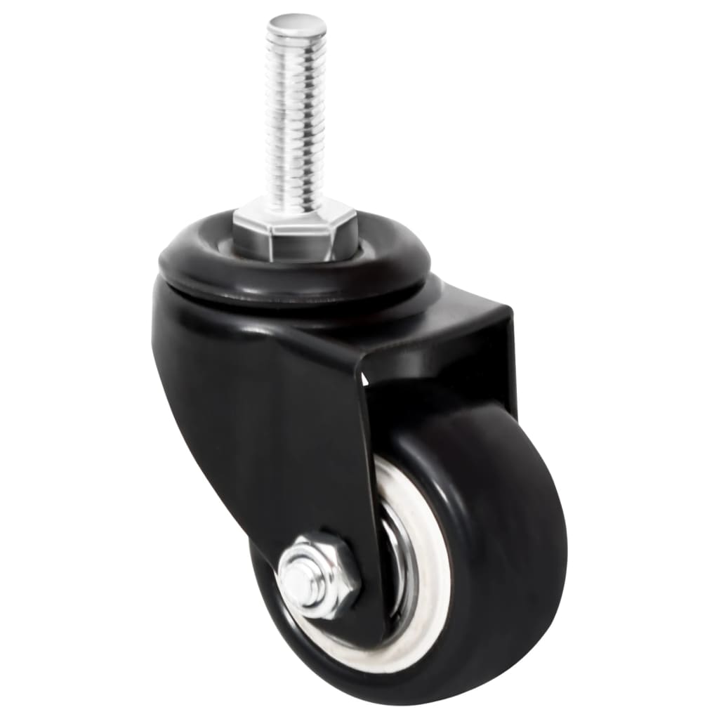 hjul til plantekasse 4 stk. 8x3,5x8 cm jern sort