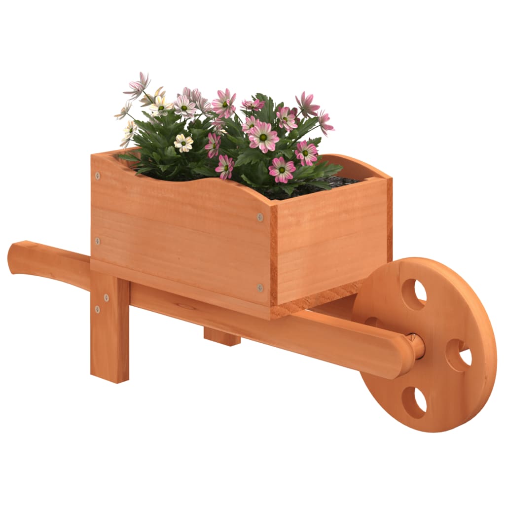 plantekasser 2 stk. trillebørsdesign 47x15x19 cm massivt fyr