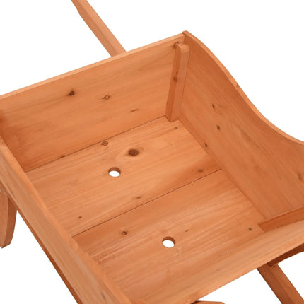 plantekasse 128x45,5x43 cm trillebørsdesign massivt fyr