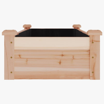 højbed med foring 120x45x25 cm massivt fyrretræ