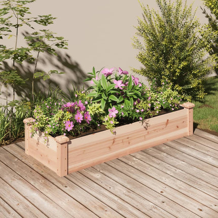 højbed med foring 120x45x25 cm massivt fyrretræ