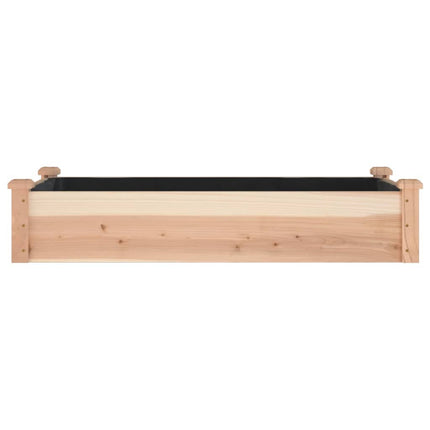 højbed med foring 120x60x25 cm massivt fyrretræ