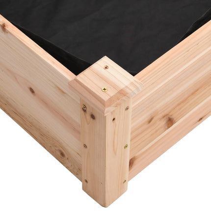højbed med foring 120x60x25 cm massivt fyrretræ