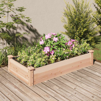 højbed med foring 120x60x25 cm massivt fyrretræ