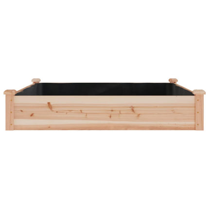 højbed med foring 120x120x25 cm massivt fyrretræ