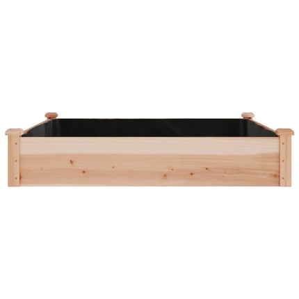 højbed med foring 120x120x25 cm massivt fyrretræ