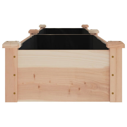 plantekasse med foring 240x45x25 cm massivt fyrretræ