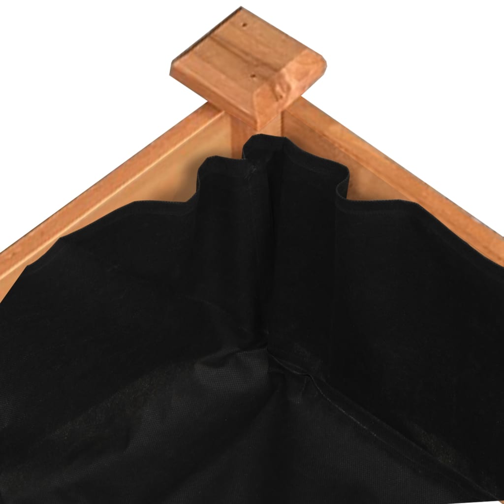 plantekasse med foring 240x45x25 cm massivt fyrretræ brun