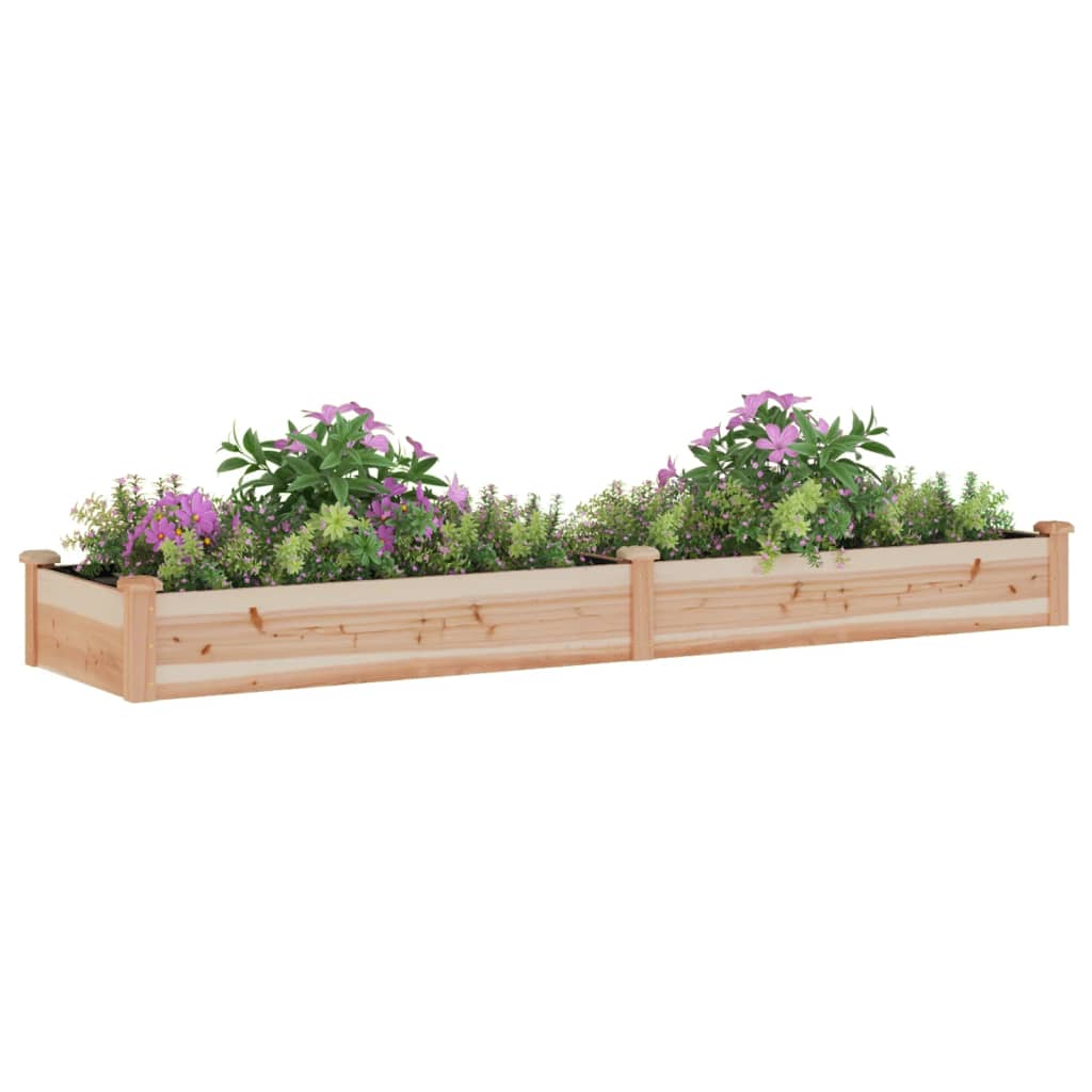 plantekasse med foring 240x60x25 cm massivt fyrretræ