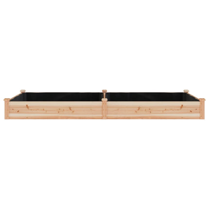 plantekasse med foring 240x120x25 cm massivt fyrretræ