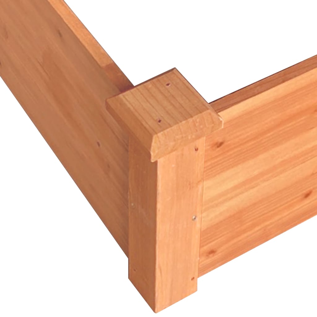 højbed 120x120x56 cm massivt fyrretræ brun