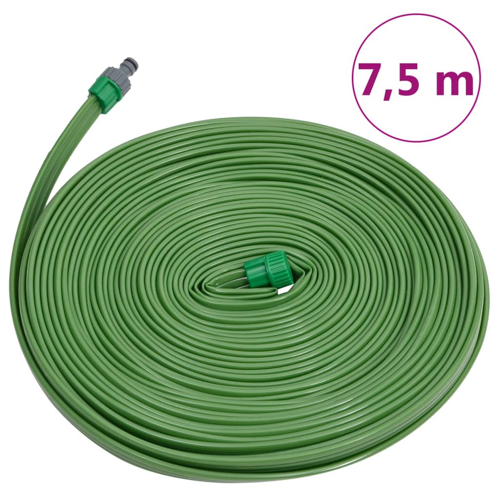 sprinklerslange 3 rør 7,5 m PVC grøn