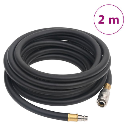 hybrid luftslange 0,6" 2 m gummi og PVC sort