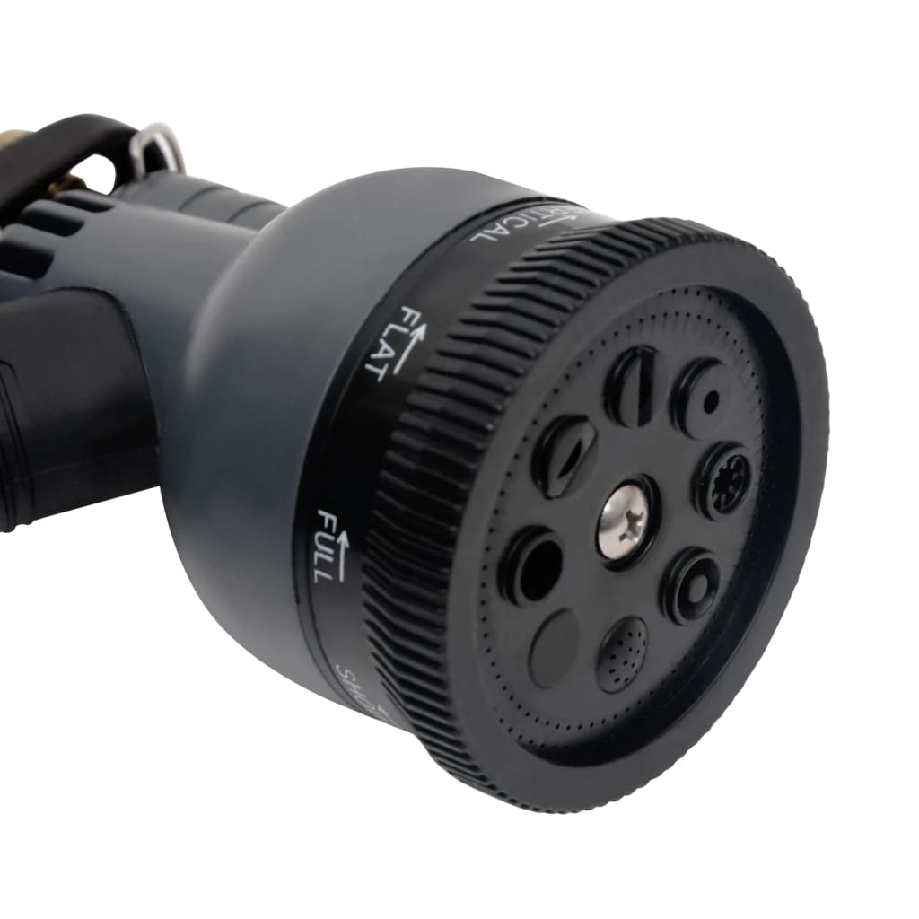 haveslange med sprøjtedyse 0,6" 30 m rustfrit stål sølvfarvet