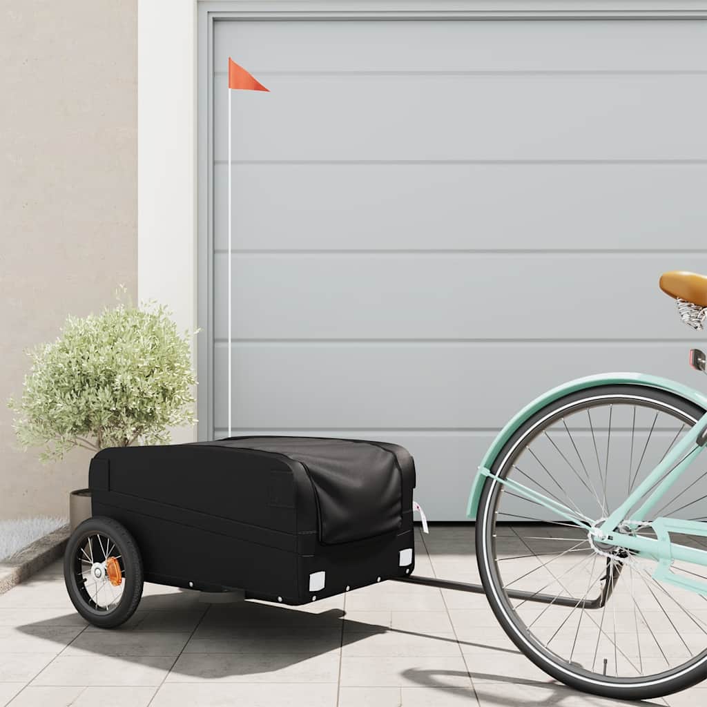 Cykelanhænger i jern - sort, 30 kg lasteevne