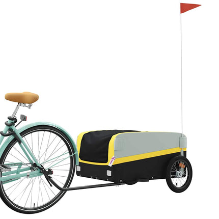 cykelanhænger 45 kg jern sort og gul