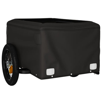 cykelanhænger 30 kg jern sort og orange