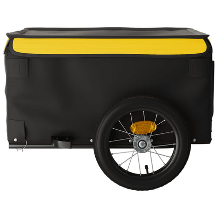 cykelanhænger 30 kg jern sort og gul