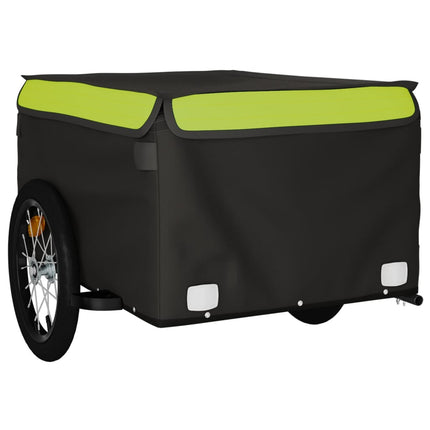 cykelanhænger 45 kg jern sort og grøn
