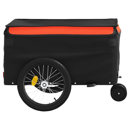 cykelanhænger 30 kg jern sort og orange