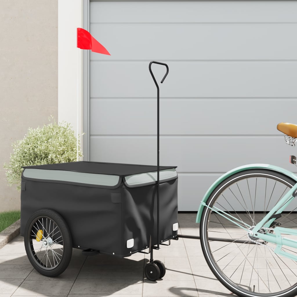 Cykelanhænger 30 kg - jern, sort/grå